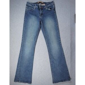 Vintage Bebe Jeans Women 27 Blue Denim Low Rise Y2K Flare Stretch Bootcut FLAW**